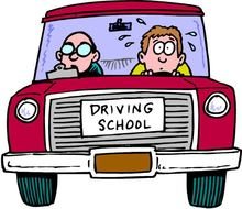 car driving school drawing