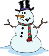 nice Winter Snowman drawing