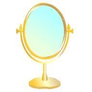 painted table gold mirror