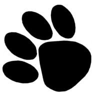 Clip art of black Paw Print