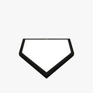 Black and white baseball home clipart