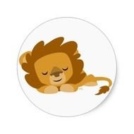 Sleeping Cartoon Lion drawing