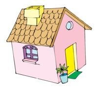 House pink drawing