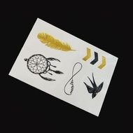 Metallic Flash Tattoos Gold Silver Metal Texture Temporary Tattoo