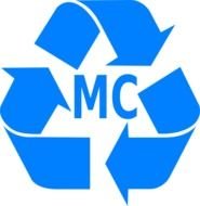 Recycling blue drawing