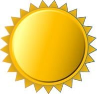 Gold sun drawing