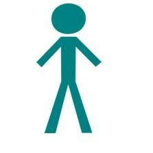 blue figure as a graphic illustration