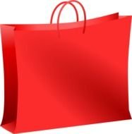 red shopping bag as graphic