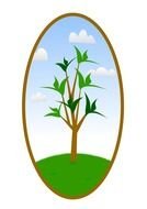 Oval symbol of Tree