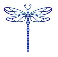 Dragonfly Black And White Panda Free clipart N2