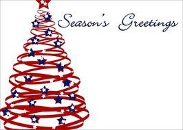 red christmas tree as picture for clipart