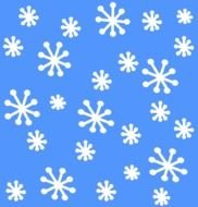 clipart of the white snowflakes
