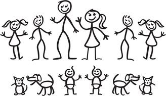 Christian Family clipart drawing