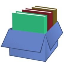 Box With Folders Vector