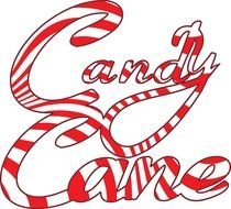 Clipart of Candy Cane sign