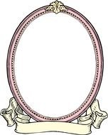 Victorian Oval Frame drawing