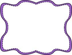 Purple Wavy Stitched Frame drawing