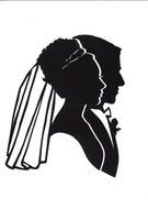 clipart of the bride and groom silhouettes