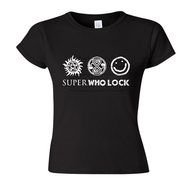 Superwholock Fandom T Shirt &ndash; Supernatural Bbc Doctor Who