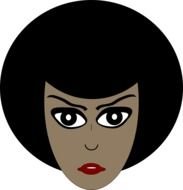 clipart of the Cartoon African American Woman