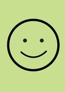 smiley at green background