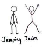 Jumping Jacks stick drawing