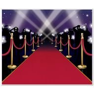 red carpet and lights for celebrities, drawing
