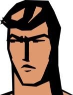 Strong Man face drawing