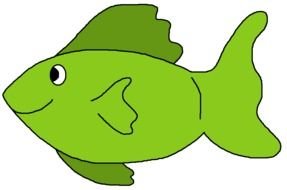 painted green fish