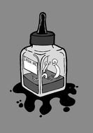 black and white ink picture
