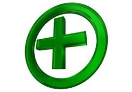 green plus sign drawing