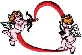 drawing angels on the heart