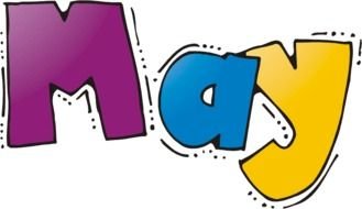 Clipart of Colorful Month Of May Sign