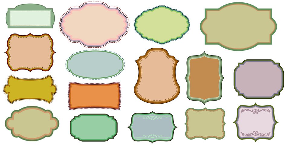 Clip Art of the paisley frames