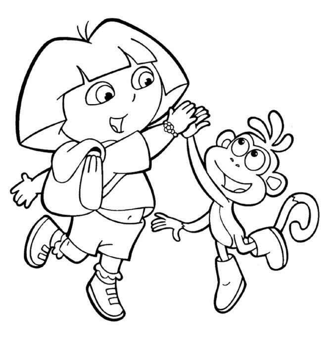 Coloring Pages &187 Dora The Explorer