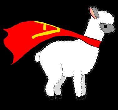 cartoon alpaca as a picture for clipart