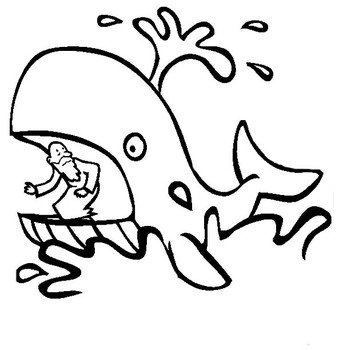 Jonah At The Brink Of Whale Mouth In And Coloring Page