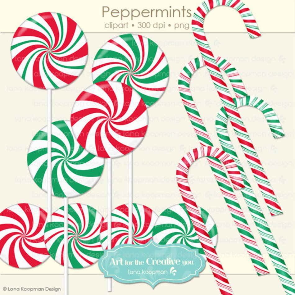 Peppermint Candy Canes By Lanakoopmandesign