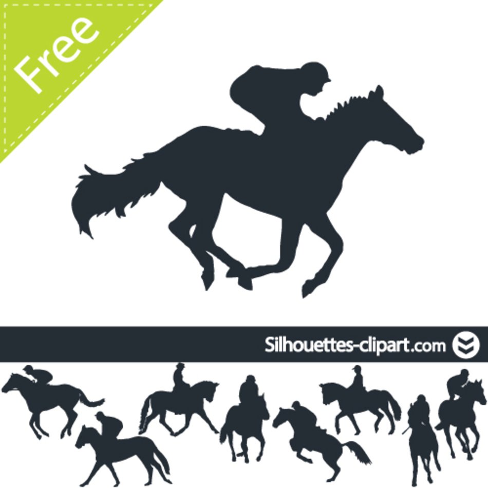 Jockey Vector Silhouettesilhouettes Silhouettes