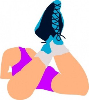 Laying Down Wrestler