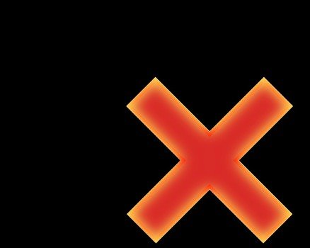 red cross on a black background