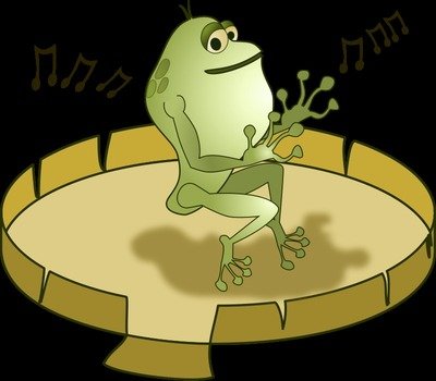 evil frog on stage