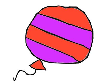 drawing of the colorful balloon