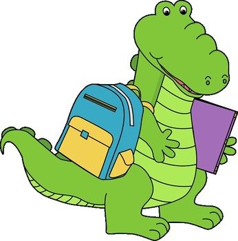 Alligator Going To School Image