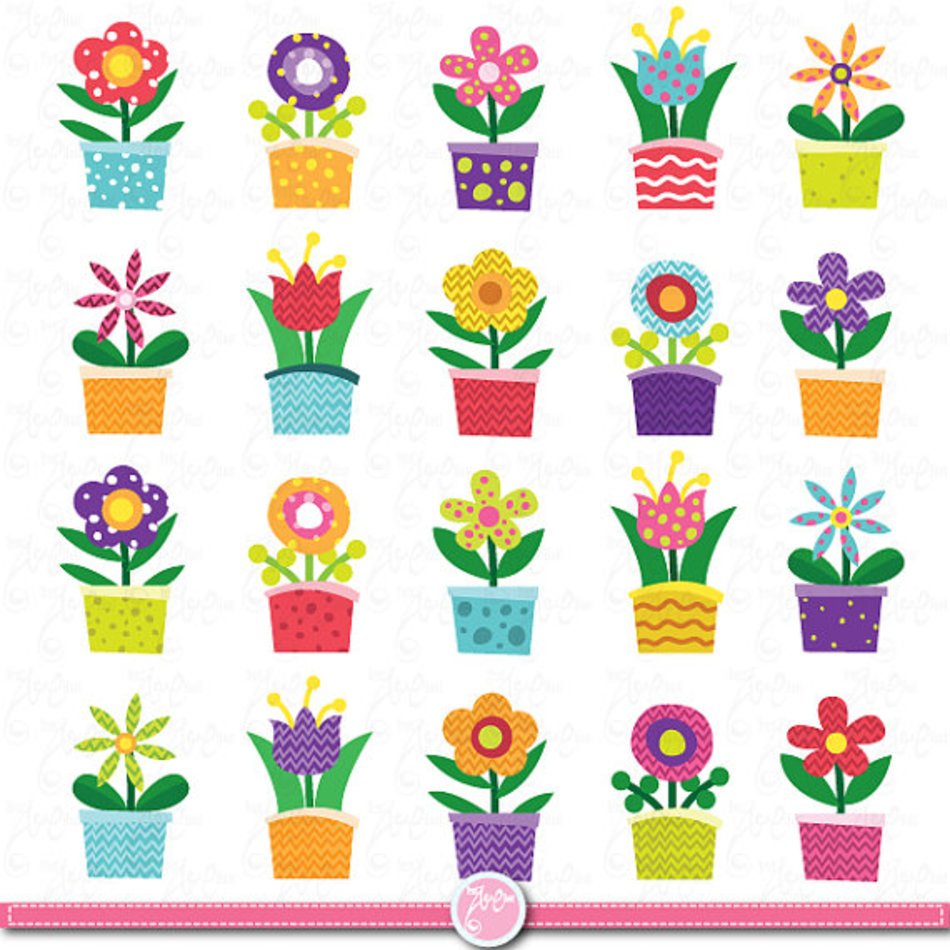 Flower Design Element Colorful Perfect For clipart