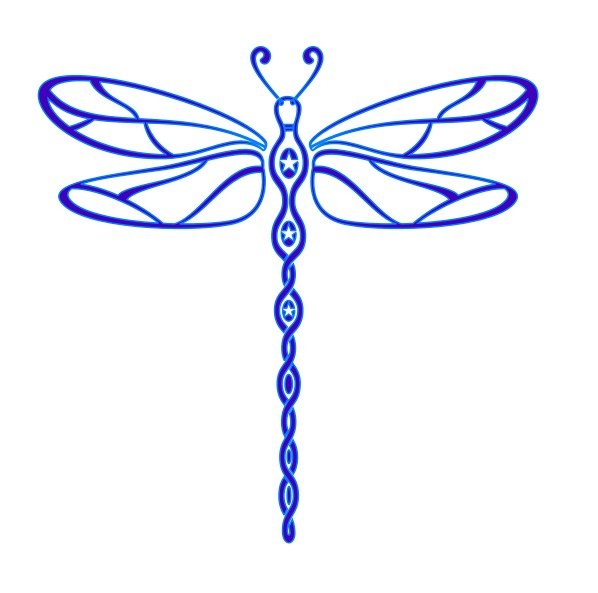 Dragonfly Black And White Panda Free clipart N2