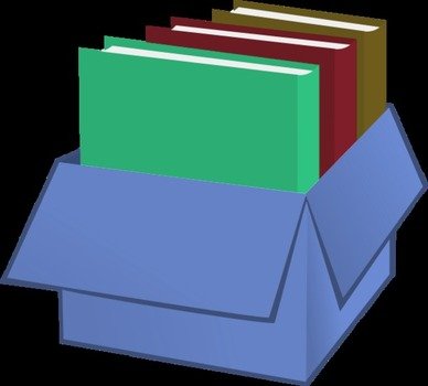 Box With Folders Vector