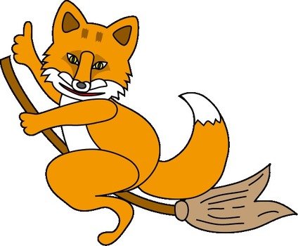 Clip Art Fox Black And White