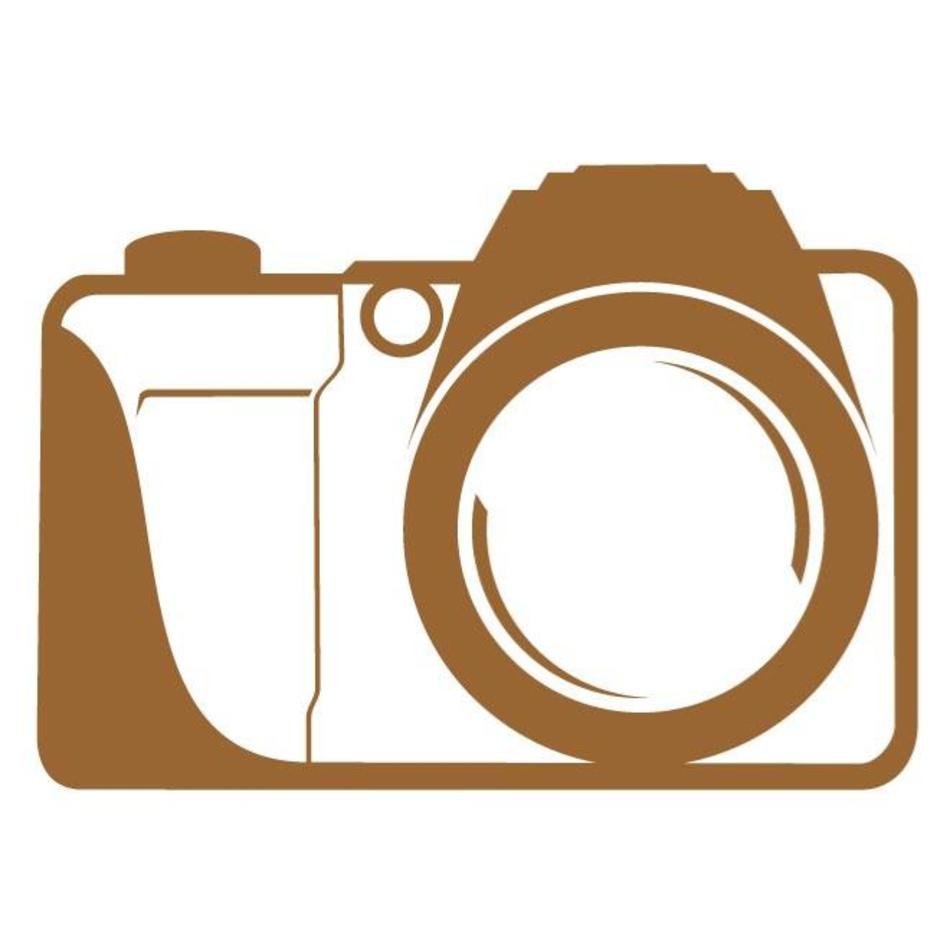 brown camera on a white background