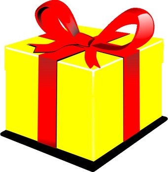 Yellow Present At Clkercom Vector Online Royalty clipart